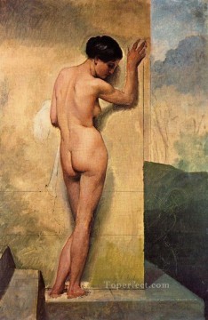 Desnudo Painting - Nudo di donna stante 1859 desnudo femenino Francesco Hayez